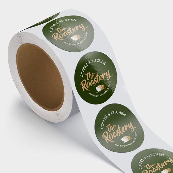 2" Etiqueta circular en rollo